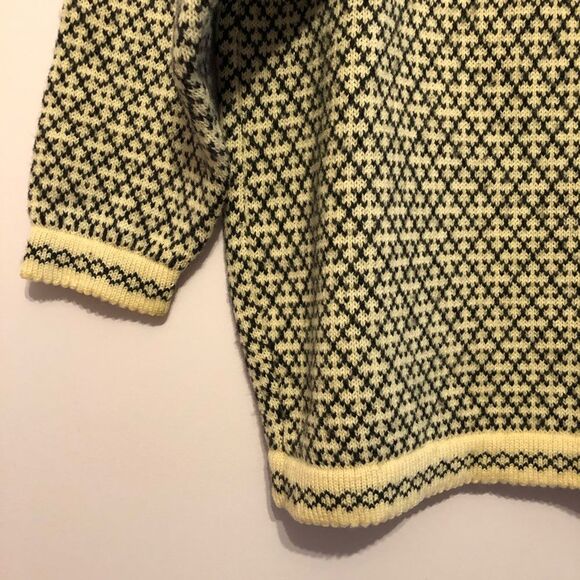 VTG Telemark Folk Art Wool Pullover Sweater Nordic Scandinavian Yoke Knit Jumper - Picture 8 of 12